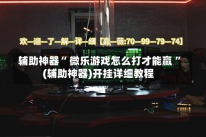 辅助神器“ 微乐游戏怎么打才能赢 ”(辅助神器)开挂详细教程