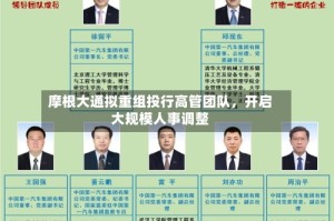 摩根大通拟重组投行高管团队，开启大规模人事调整