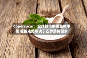 Copersucar：全球糖市供需整体平衡 糖价走势取决于乙醇消费需求
