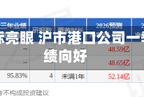 各项指标亮眼 沪市港口公司一季度业绩向好