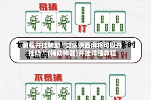 教程开挂辅助“微乐陕西麻将可以开挂吗 ”(辅助神器)开挂详细教程