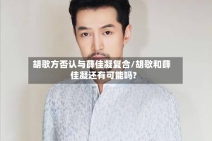 胡歌方否认与薛佳凝复合/胡歌和薛佳凝还有可能吗?