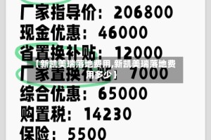 【新凯美瑞落地费用,新凯美瑞落地费用多少】