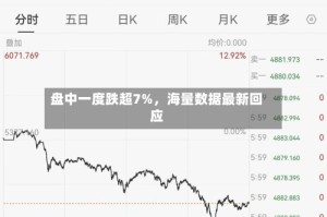 盘中一度跌超7%，海量数据最新回应