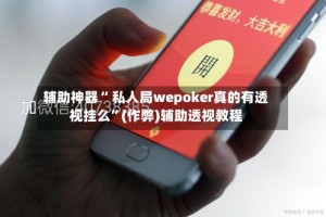 辅助神器“ 私人局wepoker真的有透视挂么”(作弊)辅助透视教程