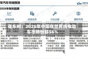 崔东树：2026年中国在世界纯电动车市场份额56%