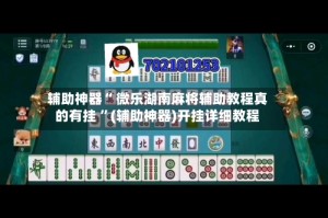 辅助神器“ 微乐湖南麻将辅助教程真的有挂 ”(辅助神器)开挂详细教程