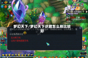 梦幻天下/梦幻天下识君怎么刷比较好