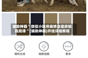 辅助神器“ 微信小程序麻将自建房输赢规律 ”(辅助神器)开挂详细教程