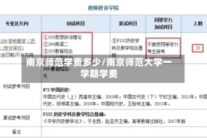 南京师范学费多少/南京师范大学一学期学费