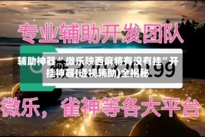 辅助神器“ 微乐陕西麻将有没有挂”开挂神器{透视辅助}全揭秘