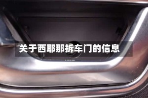 关于西耶那拆车门的信息