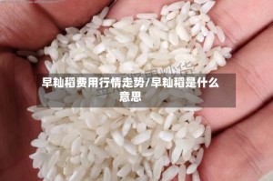 早籼稻费用行情走势/早籼稻是什么意思