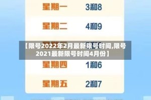 【限号2022年2月最新限号时间,限号2021最新限号时间4月份】