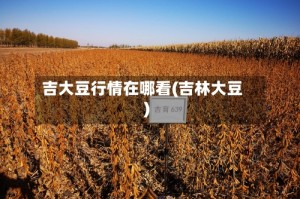 吉大豆行情在哪看(吉林大豆)