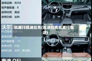 凯威行凯迪拉克(凯迪拉克凯威行电话)