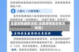 全国疫情最新进展(全国疫情最新情况报告)