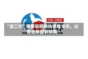 “企二代”李寒穷即将执掌雅戈尔，公司去年营利双降