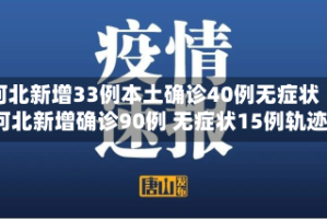 河北新增33例本土确诊40例无症状/河北新增确诊90例 无症状15例轨迹