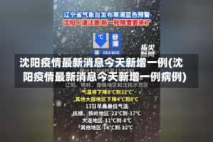 沈阳疫情最新消息今天新增一例(沈阳疫情最新消息今天新增一例病例)