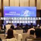 上海银行行长施红敏谈服务企业出海：将完善跨境金融服务布局