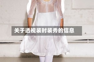 关于透视装时装秀的信息
