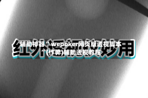 辅助神器“ wepoker网页版透视脚本”(作弊)辅助透视教程