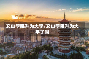 文山学院升为大学/文山学院升为大学了吗