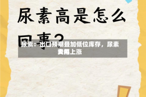 尿素：出口预期叠加低位库存，尿素费用大幅上涨