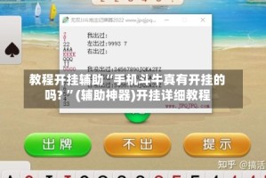 教程开挂辅助“手机斗牛真有开挂的吗? ”(辅助神器)开挂详细教程