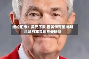 纽约汇市：美元下跌 因美伊有望谈判且政府放弃调查美联储