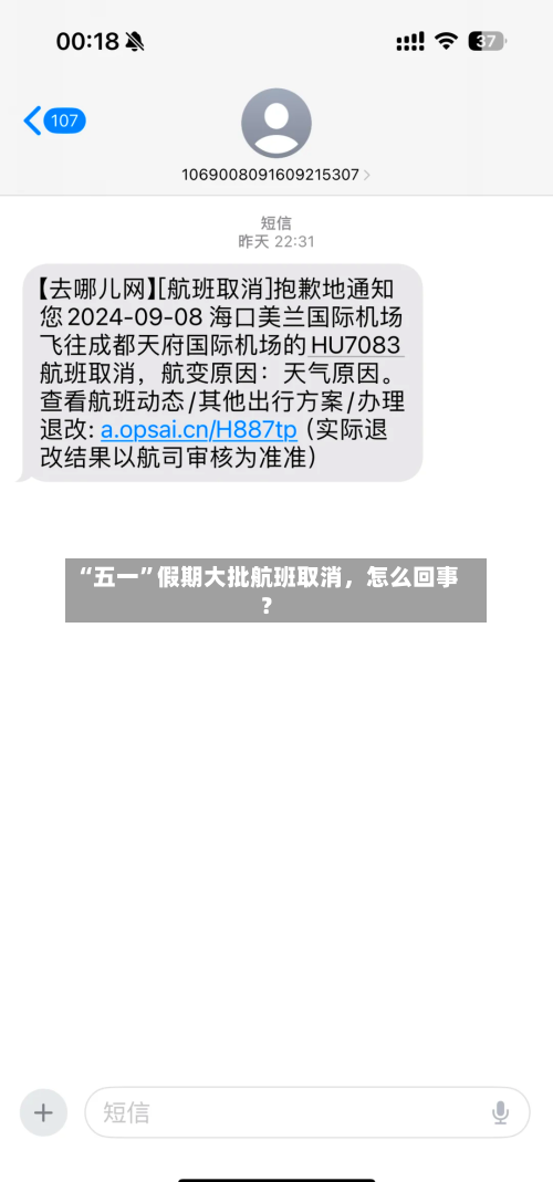 “五一”假期大批航班取消	，怎么回事？-第1张图片