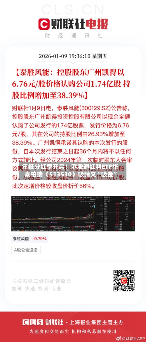 年报分红季开启！港股通红利ETF华泰柏瑞（513530）吸睛又“吸金”-第2张图片