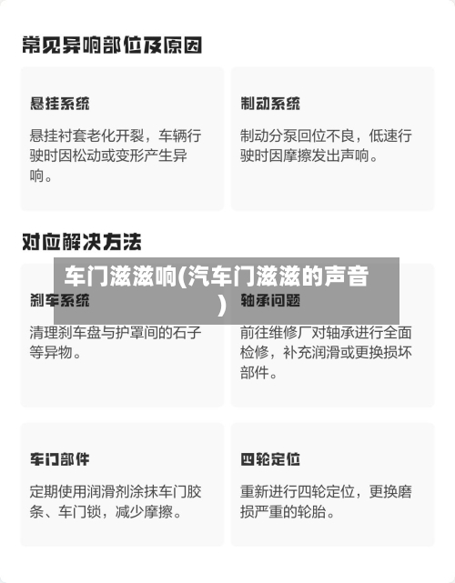 车门滋滋响(汽车门滋滋的声音)-第2张图片
