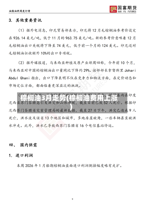 棕榈油3月走势(棕榈油费用上涨)-第1张图片