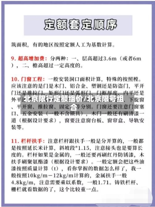 北京限行定额组价/北京限号组合-第3张图片