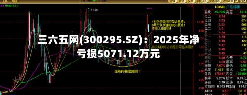 三六五网(300295.SZ)：2025年净亏损5071.12万元-第1张图片
