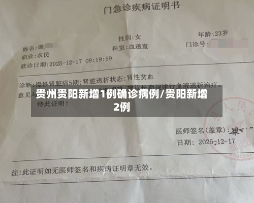 贵州贵阳新增1例确诊病例/贵阳新增2例-第1张图片