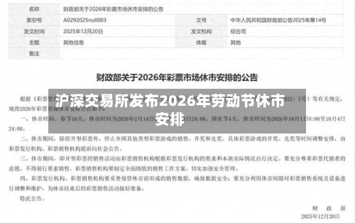 沪深交易所发布2026年劳动节休市安排-第2张图片