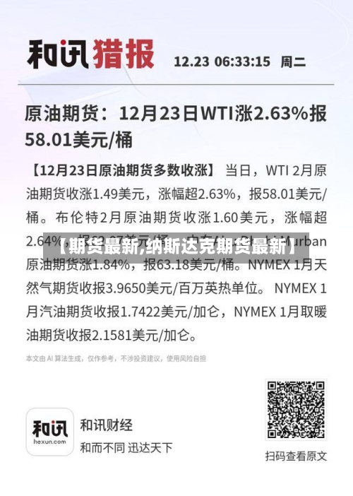 【期货最新,纳斯达克期货最新】-第1张图片