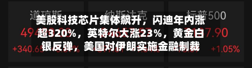 美股科技芯片集体飙升	，闪迪年内涨超320%，英特尔大涨23%，黄金白银反弹，美国对伊朗实施金融制裁-第1张图片