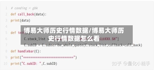 博易大师历史行情数据/博易大师历史行情数据怎么看-第1张图片