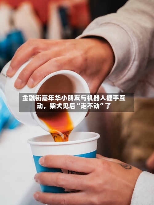 金融街嘉年华小朋友与机器人握手互动	，柴犬见后“走不动	”了-第1张图片