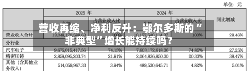 营收再缩、净利反升：鄂尔多斯的“非典型	”增长能持续吗？-第2张图片