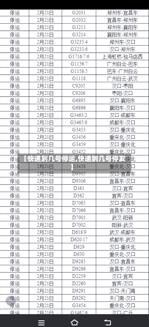 【快递到几号停运,快递到几号停发】-第1张图片