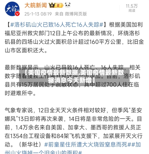 【美国疫情最新数据,美国疫情最新数据消息今天新增】-第1张图片