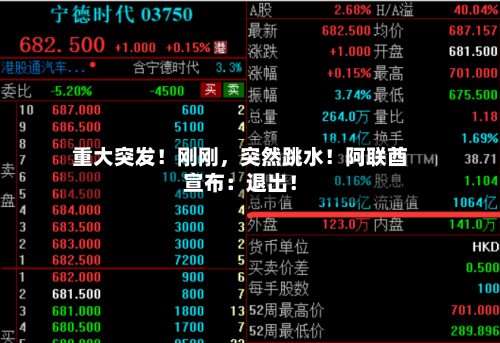 重大突发！刚刚，突然跳水！阿联酋宣布：退出！-第1张图片