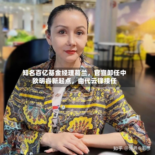 知名百亿基金经理葛兰	，官宣卸任中欧明睿新起点，由代云锋接任-第1张图片