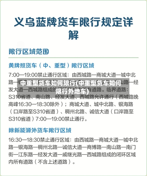 中重型货车如何限行(中重型货车如何限行外地车)-第3张图片