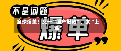 全球爆单！又一“国产爆款”，太“上头”-第2张图片